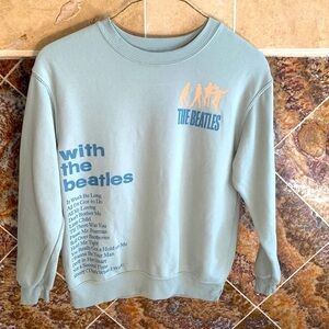 The Beatles Sweatshirt Mint Green Sized M